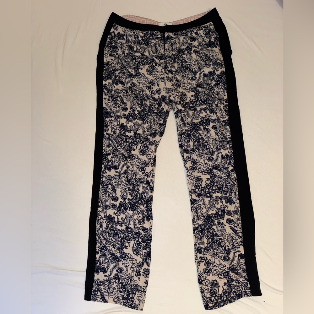 Women’s Noa Noa Navy & White Floral Patterned Trousers M